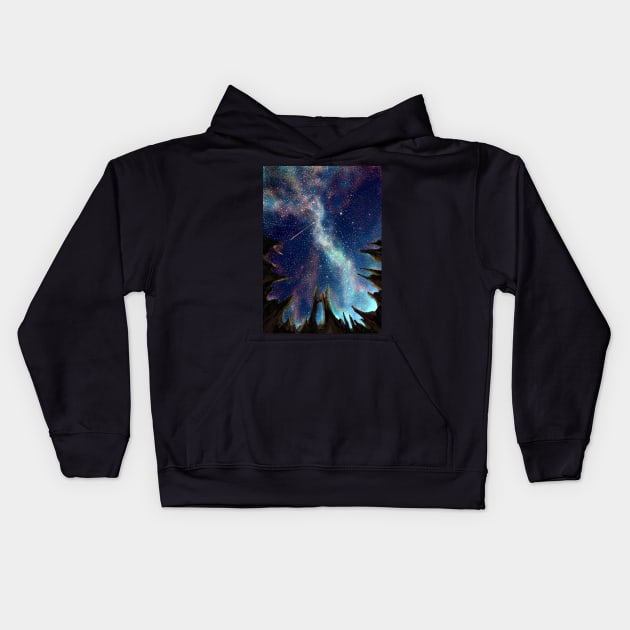 Starry night Kids Hoodie by KucingKecil